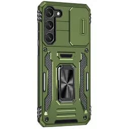 Ударостійкий чохол Camshield Army Ring для Samsung Galaxy S21 Оливковий / Army Green - мініатюра 5