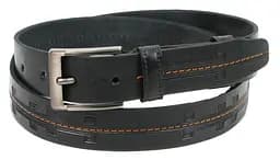 Чоловічий ремінь Skipper 1283-35 під брюки натуральна шкіра 3,5 см Чорний