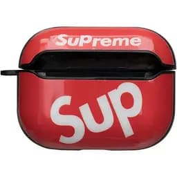 Футляр для навушників Airpods Pro Glossy Brand Sup red