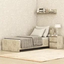 Кровать односпальная MebelStar Нео 90x200 см Бетон (MBS-1142)