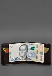Шкіряне портмоне 13.0 затискач темно-коричневий краст - мініатюра 6