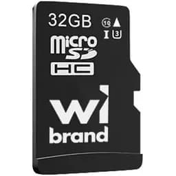 Карта памяти Wibrand microSDHC, 32Gb, Class10 UHS-I U3, без адаптера (WICDHU3/32GB)