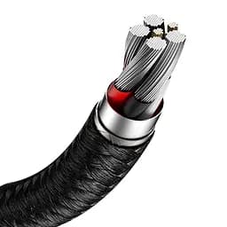 Кабель Baseus Cafule Series Metal Data Cable USB to Type-C 66W 1m CAKF000101 Black - мініатюра 6