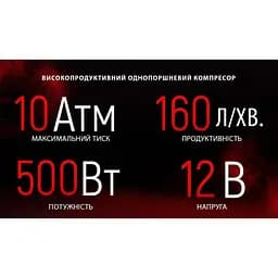 Компресор автомобільний Voin Off Road Master 150 psi 45A (VL-710) - мініатюра 11
