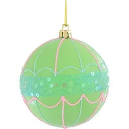 Шар Yes! Fun Зонтик с глиттером и паетками 8 см зеленый (972820)