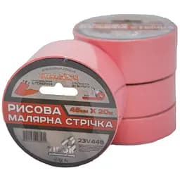 Стрічка малярна рисова Virok 48мм х 20м рожева (23V448)