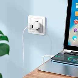 Адаптер мережевий HOCO Maker dual port charger N25 біле зарядне 2USB - мініатюра 4