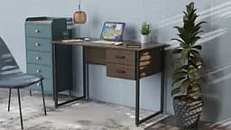 Компьютерный стол Ferrum-decor Таккота 75x120x60 черный ДСП Дуб Сонома Труфель 16мм (FRD-101918)