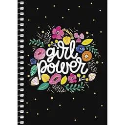 Блокнот для записів Student, А6, в клітинку, спіраль, 80 л., Орнамент квітів (A6-SC-080-6087K)