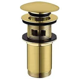 Донний клапан Omnires click-clack brushed brass A706BSB, Золотий