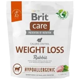 Сухой корм Brit Care Dog Hypoallergenic Weight Loss для собак с лишним весом, гипоаллергенный с кроликом, 1 кг