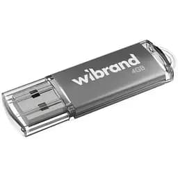 Флеш накопичувач USB 4Gb Wibrand Cougar сріблястий USB 2.0 (WI2.0/CU4P1S)