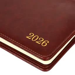 Планінг щотижневик настільний 34 х 13 см Leo Planner датований 2026 City коричневий 128 сторінок (252677) - мініатюра 2