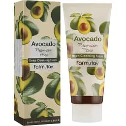 Пінка для обличчя FarmStay Avocado Premium Pore Deep Cleansing Foam 180 мл - мініатюра 2