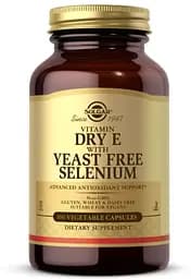 Вітаміни та мінерали Solgar Vitamin Dry E with Yeast Free Selenium, 100 вегакапсул