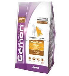 Сухий корм Gemon Dog Medium Adult, для дорослих собак середніх порід, курка з рисом, 15 кг