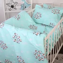 Наволочка MirSon Бязь Kids Time 20-0030 Lambs 50х70 см ментолова (2200009638282) - мініатюра 2