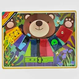 Бизиборд деревянный Мишка, 40x30 см, C37155