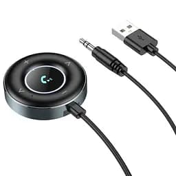 Bluetooth аудіо ресивер Borofone BC58 Gamble (USB+Jack 3,5mm) Metal gray - мініатюра 2