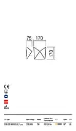 Бра вуличне KIKO AP LED 7w IP54 SBk 3000K (5.1.2) Redo 9518 - мініатюра 3