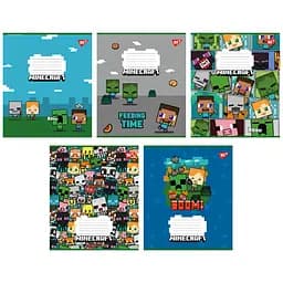 Набір зошитів Yes Minecraft А5 в клітинку 12 аркушів 25 шт. (766922)