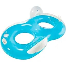 Надувний круг-крісло Intex 56800. Розміром 198x117 см, блакитний двомісний круг-крісло