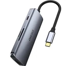 USB-Хаб Choetech HUB-M19-GY, USB Type-C 7-в-1 (HUB-M19-GY) - мініатюра 2