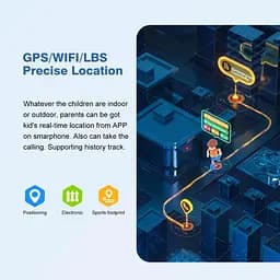 Дитячий смарт годинник Lemfo M3 з 4G сім картою та прослушкою, операційною системою Android 8.1 та підтримкою TikTok, Google, YouTube, WhatsApp Рожевий - мініатюра 9