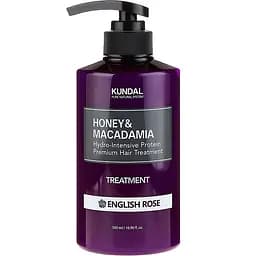 Питательный кондиционер с медом и маслом макадамии Honey & Macadamia Protein Hair Treatment English Rose Kundal 500 мл
