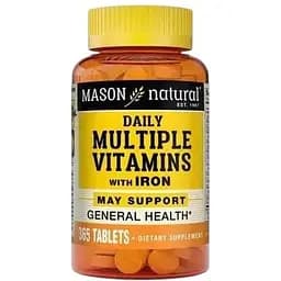 Витамины и минералы Mason Natural Daily Multiple Vitamins with Iron, 365 таблеток