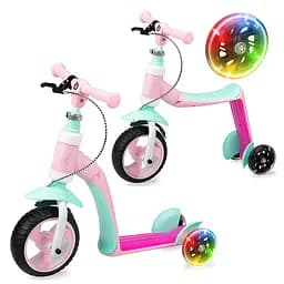 Самокат біговел 2 в 1 MoMi Elios Pink - мініатюра 2