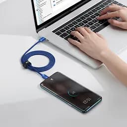 Кабель Baseus Crystal Shine Series Fast Charging Cable Type-C to Type-C 100W 1.2m CAJY000603 Blue - мініатюра 7