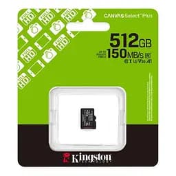 Карта пам'яті microSDXC (UHS-1 U3) Kingston Canvas Select Plus Gen3 512Gb class 10 А1 V30 (R-150MB/s) - мініатюра 2