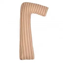 Подушка для вагітних та відпочинку MirSon Г-подібна №5005 Color Line Stripe Creamy 140х40х20 см кремова (2200010969566)