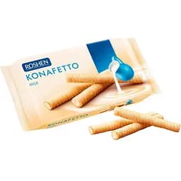 Трубочки вафельные Roshen Konafetto с молочной начинкой 156 г (724116)