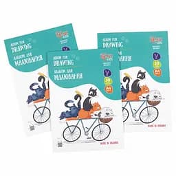 Альбом-склейка для малювання Cats on a Вicycle А4 100г/м2 30л ROSA Kids - мініатюра 2