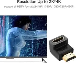Адаптер Ugreen HD112 HDMI Male to Female Adapter чорний Up (20110) - мініатюра 4