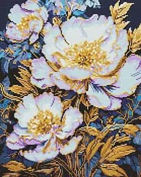 Набор с алмазной мозаикой на подрамнике Элегантные цветы Ideyka AMO8152, 40x50 см