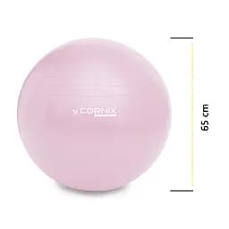 М'яч для фітнесу (фітбол) Cornix 65 см Anti-Burst Light Pink XR-0364 - мініатюра 4