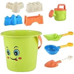 Пісочний набір C 481 з відерцем та формочками яскраві пригоди у пісочниці та на пляжі