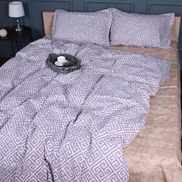 Комплект постільної білизни MirSon Поплін 00-4 Geometry Beige 143х210 см (2200009702761)