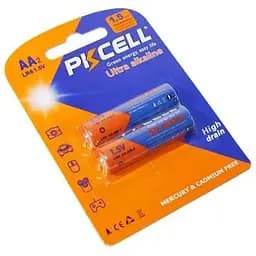 Батарейка AA (LR6), щелочная, PKCELL, 2 шт, 1.5V, Blister (LR6-2B)