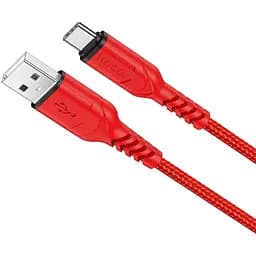 Кабель Hoco X59 USB to Type-C 3A 1 м nylon TPE connectors Червоний