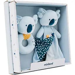 Подарунковий набір в коробці (текстильний комфортер та брязкальце) Miniland Baby Koala Gift (97380)