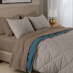 Покривало стьобане двостороннє Cosas Ocean Sand 110х140 см (Blanket_68Sky_84Quartz_kt_15Espresso_110x140) - мініатюра 7