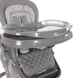 Дитячий регульований стільчик для годування немовлят Bellissimo Grey Parrots Pu Leather Lorelli Сірий - мініатюра 4