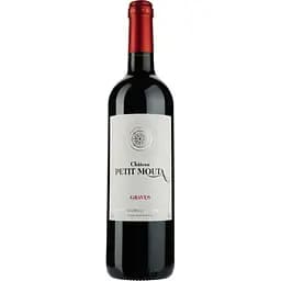 Вино Chateau Petit Mouta AOP Graves 2016, красное, сухое, 0,75 л