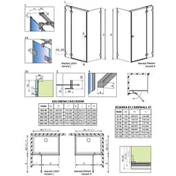 Душові двері Radaway Essenza Pro KDJ 90x200 ліва, безпечне скло, прозоре, золота (10097090-09-01L) - мініатюра 2
