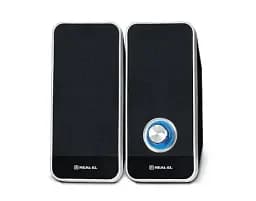 Колонки 2.0 REAL-EL S-80 Black, 2 x 3 Вт, пластиковий корпус, живлення от USB, керування спереду (S-80) - мініатюра 2