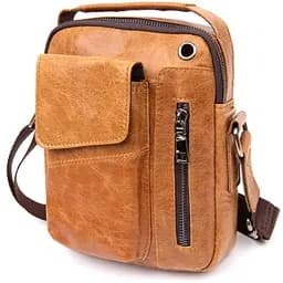 Кожаный мессенджер мужской Vintage 18х20,5х5,5 см sum0013981